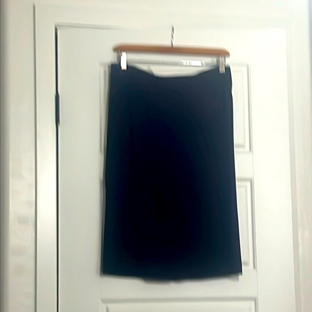 Black zip up pencil skirt